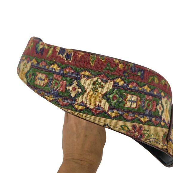Vtg Womens Victorian Revival Belt Sz S Statement Regal‎ Tapestry Renaissance